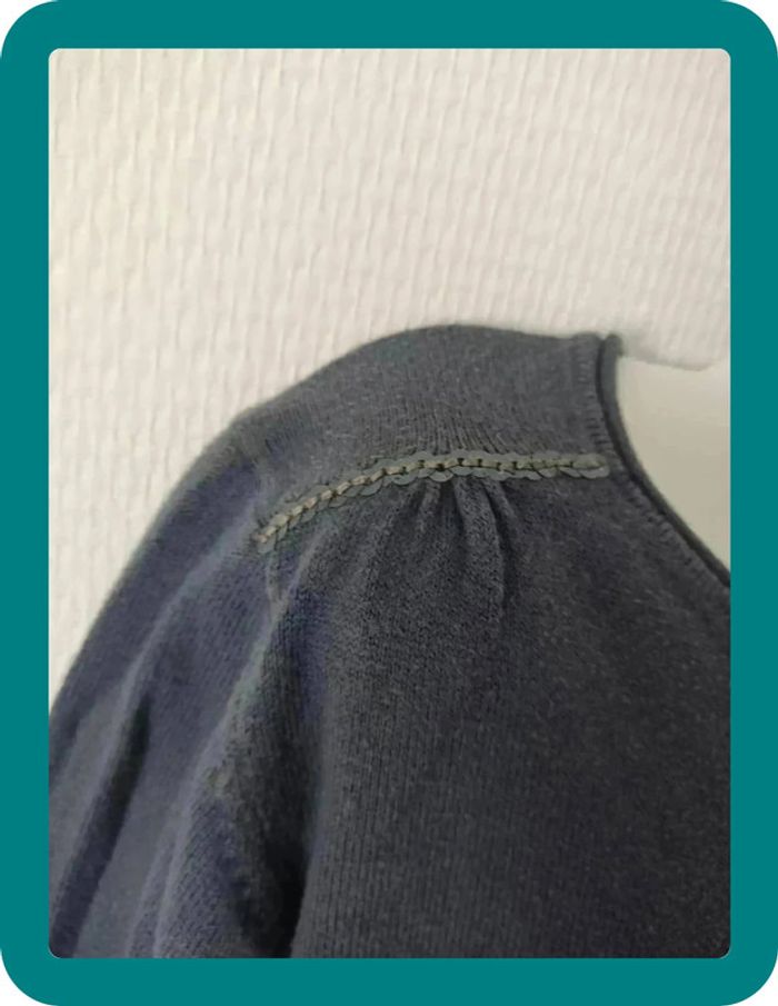 Gilet gris 8 ans tao fille - photo numéro 3