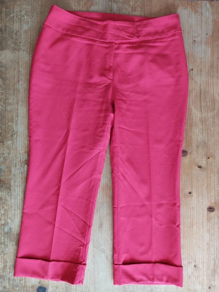 Pantacourt Femme Rouge – Taille 44 – Été / Bureau / Chic - photo numéro 2