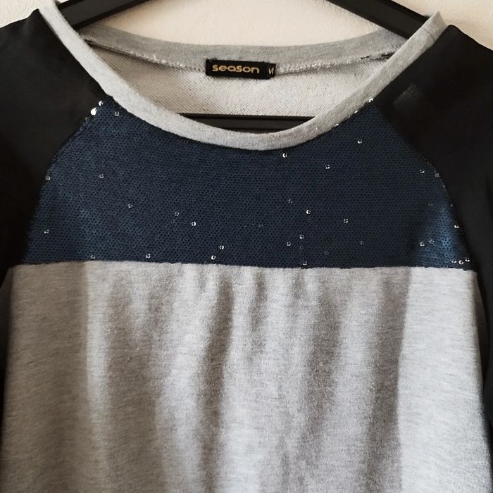 Sweat stylé manches en tissu transparent - photo numéro 3