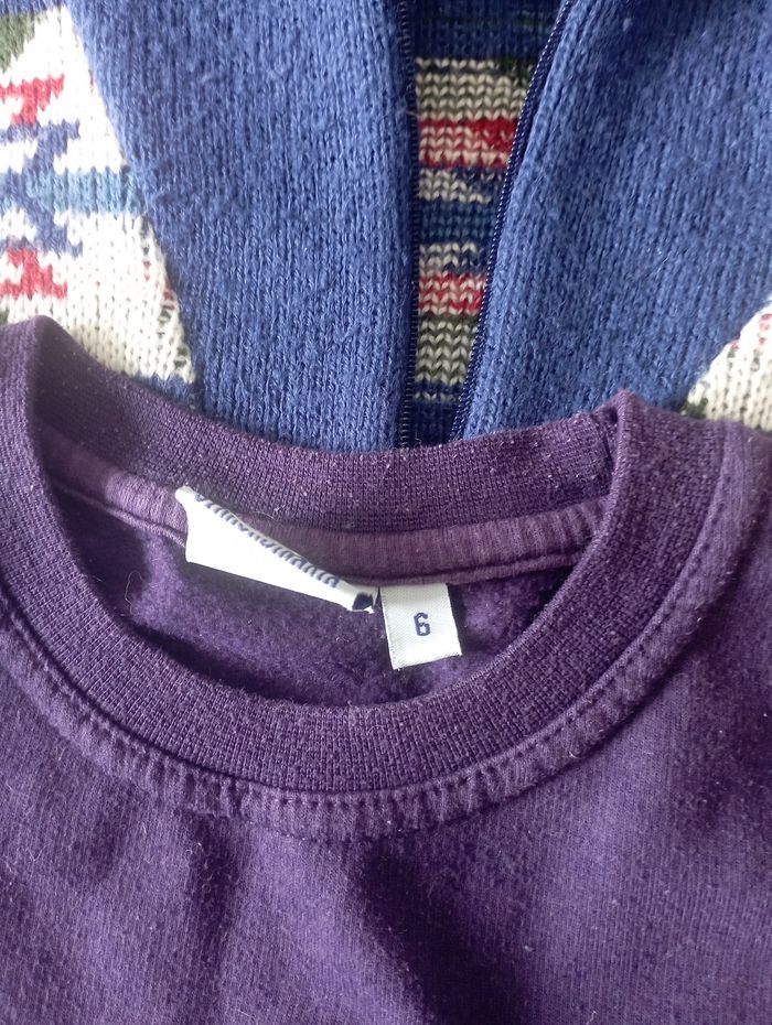 Lot 2 pulls manches longues marques diverses 6 ans 4€ - photo numéro 5
