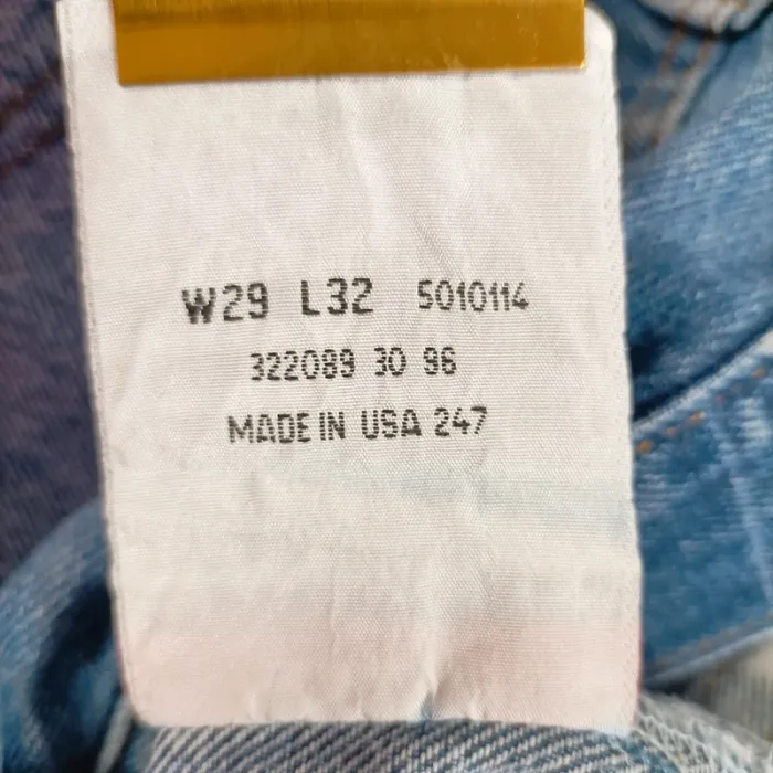 Jean droit Levi’s 501 vintage W29 L32 made in USA 100 % coton A904 - photo numéro 9