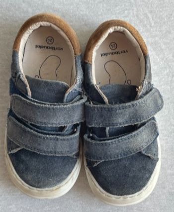 Baskets cuir scratchées P24
