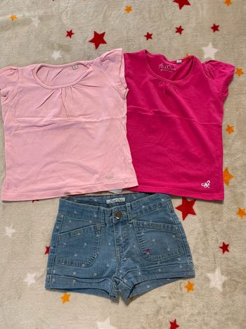 Ensemble 2 Tee-shirts Manches Courtes & 1 Short Pick Ouic 4 Ans