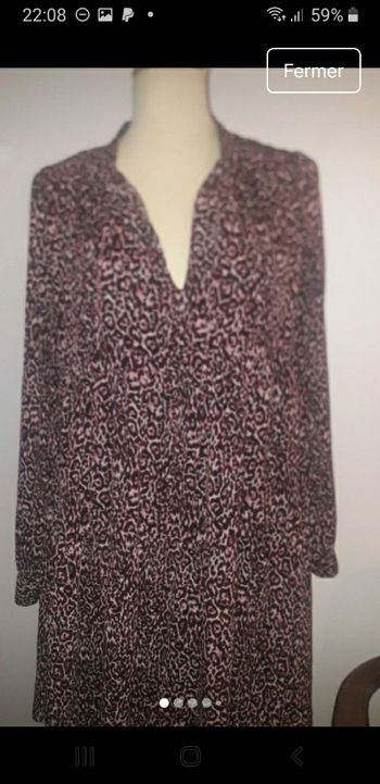 Super robe automne hiver à volants leopard Ikks taille 40