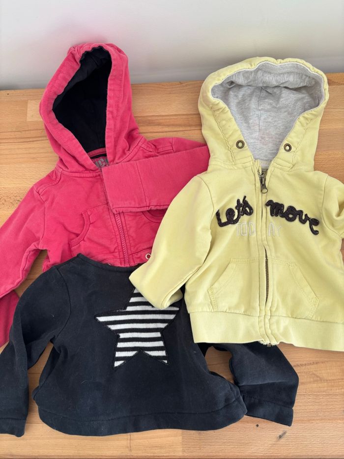 Lot 3 sweats/gilets 2 ans