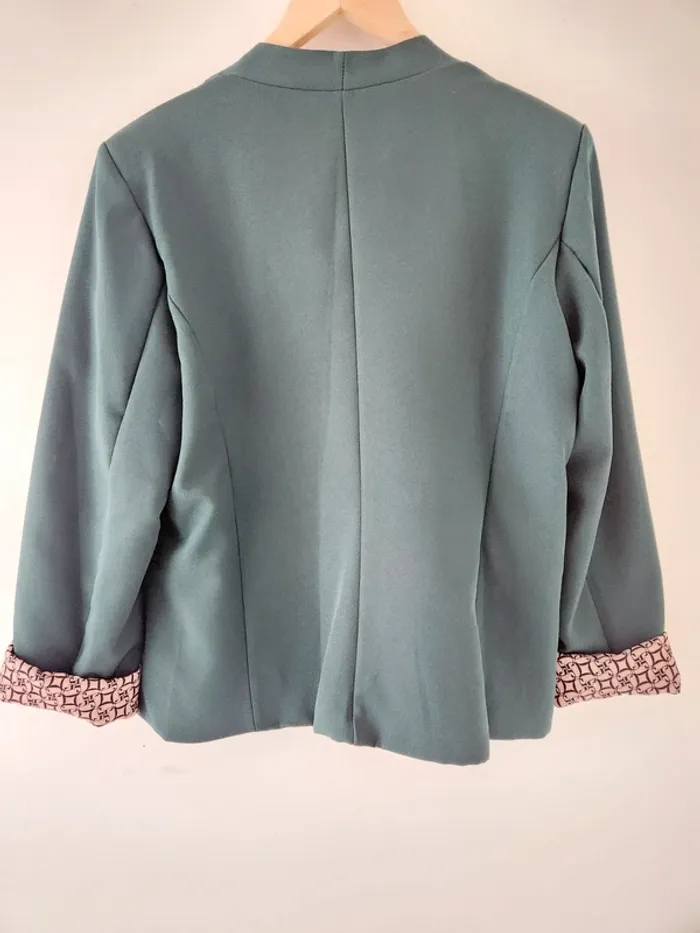 Veste tailleur vert canard – Jade & Me – Taille XXL - photo numéro 4