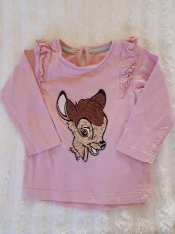 Tee-shirt fille 6/9 ans 74 cm Bambi Disney
