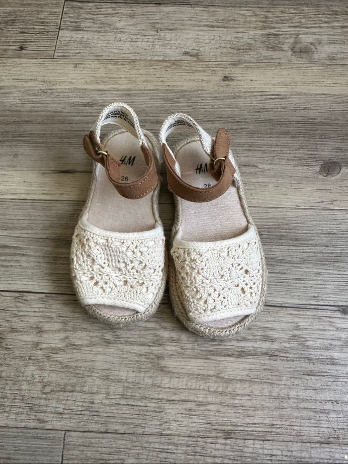 Sandales espadrille crochet beige h&m taille 26 - photo numéro 6