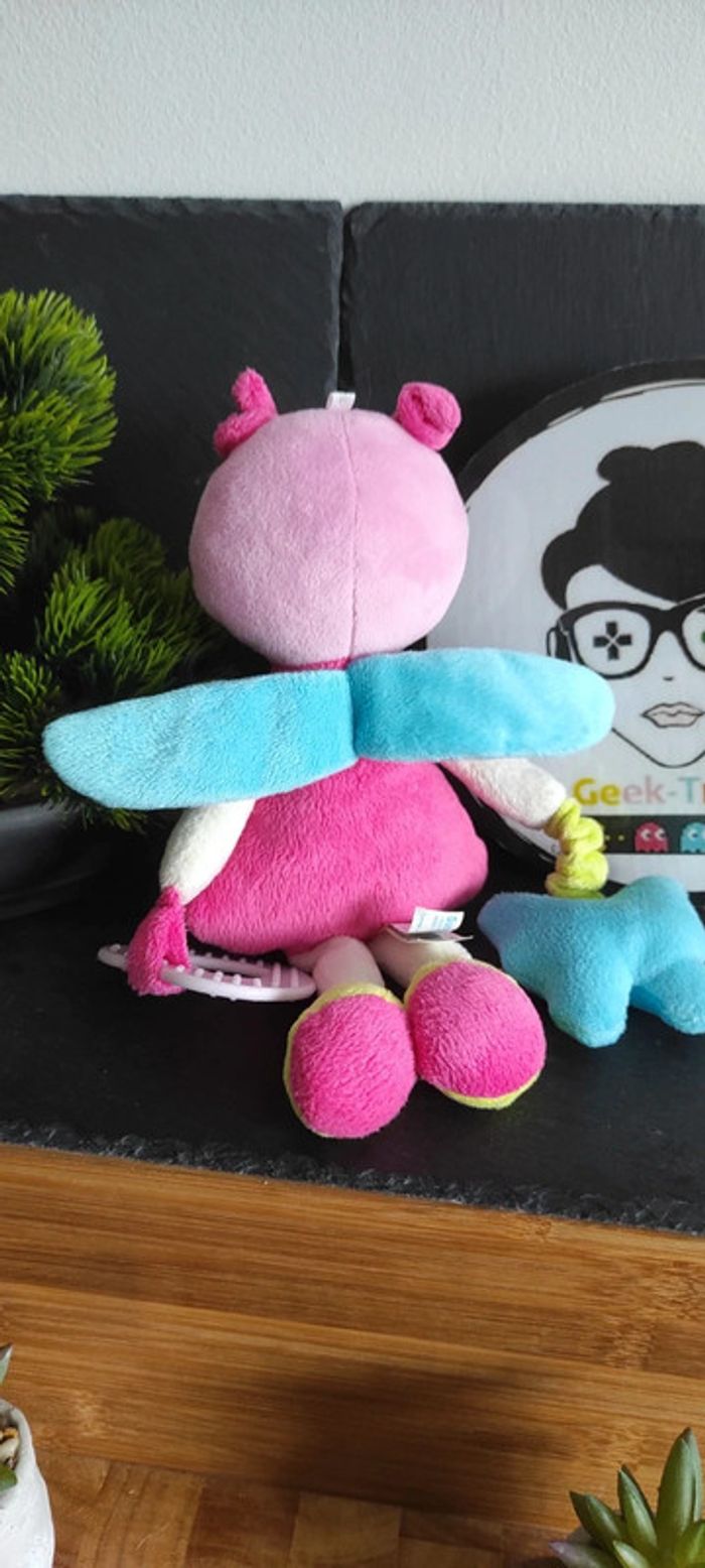 Doudou Poupée Fée Rose Vert Bleu Papillon Coeur Miroir Sucre D Orge Dentition #geektradedoudou - photo numéro 2