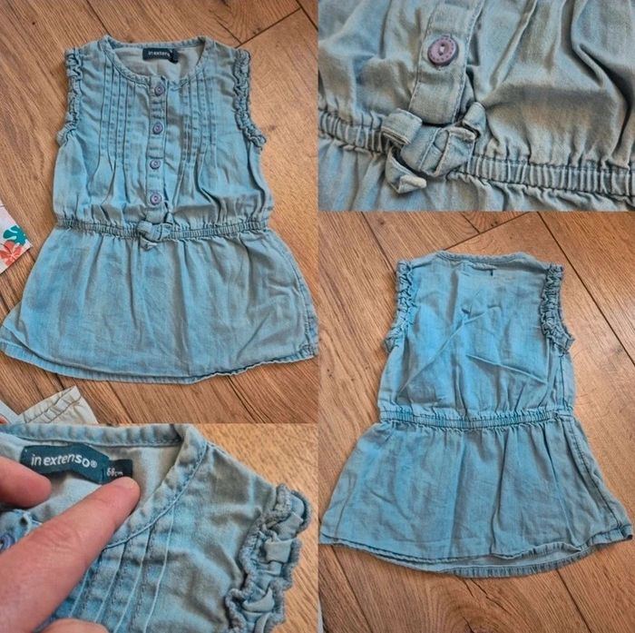 Lot de 4 robes courtes été 6 mois dont 1 gratuite - photo numéro 2