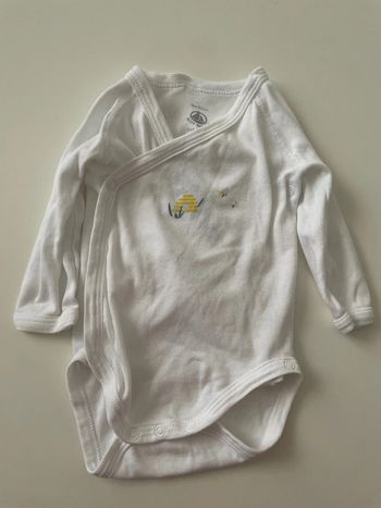 Body blanc petit bateau 3 mois