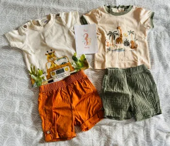 Lot de 2 ensembles t-shirts + shorts