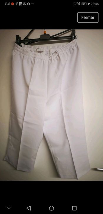 Pantacourt blanc 46