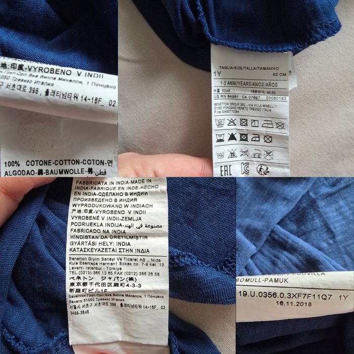 Lot Robes Cadet Rousselle Benetton Kitchoun 12 mois - photo numéro 4