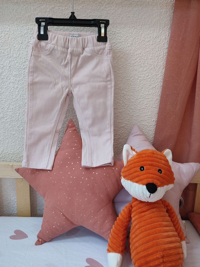 Pantalon Jegging - Rose pâle - 12 mois - Très bon état - Pat et Ripaton