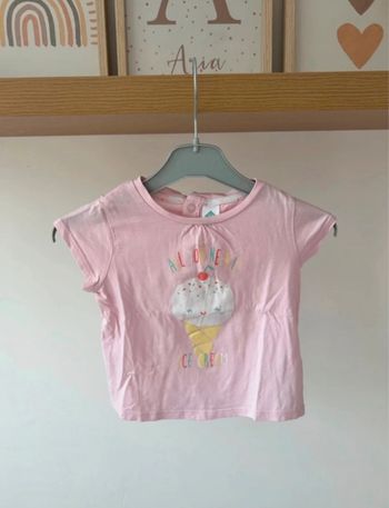 Teeshirt rose TEX 18 mois