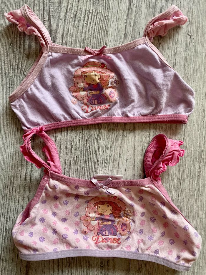 Lot 2 brassières 4/5 ans Charlotte aux fraises