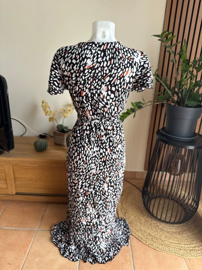 Robe longue portefeuille imprimée - photo numéro 5