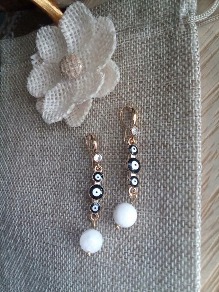 Boucles d'oreilles pierres de lune naturelle