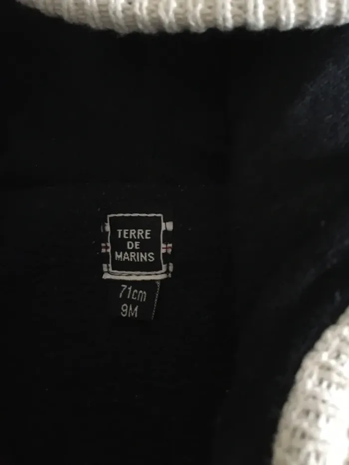 Gros gilet / veste terre de marins 9 mois - photo numéro 3