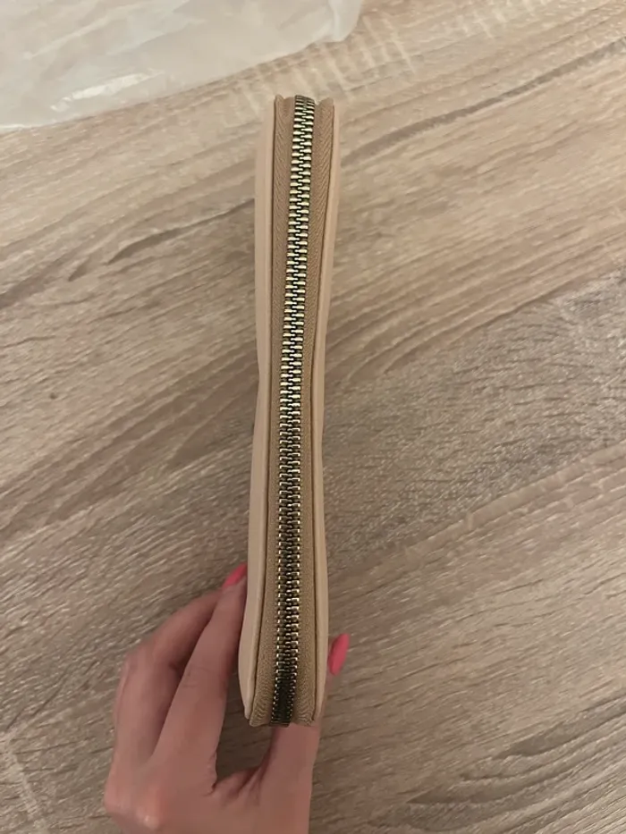 Porte-feuille neuf beige foncé - photo numéro 3