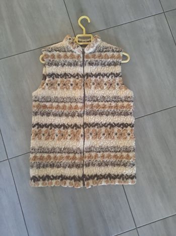 Veste sans manches moumoute vintage