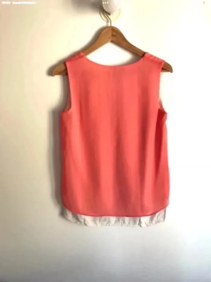 Haut corail sans manches Mango taille 34 - photo numéro 5
