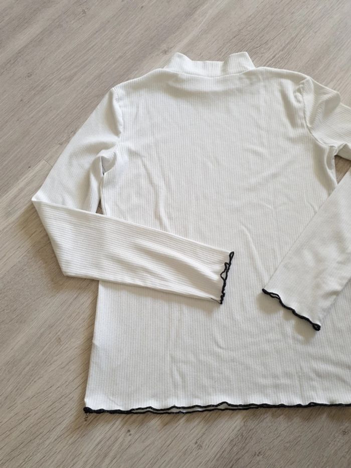 T-shirt fille 12 ans manches longues col cheminée - photo numéro 9