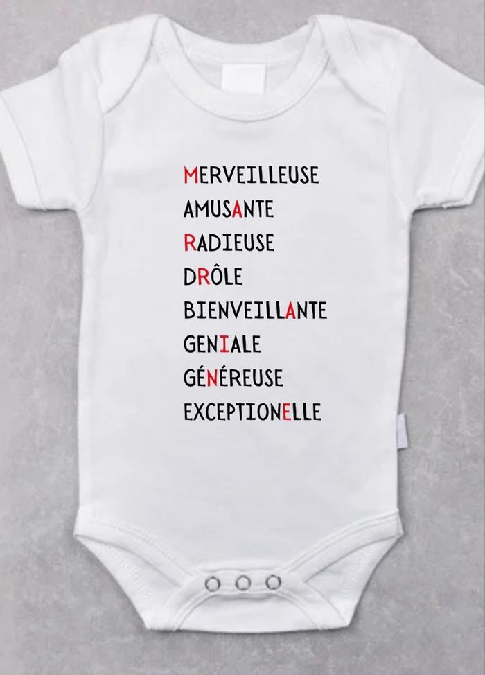 Body personnalisé annonce marraine - photo numéro 5