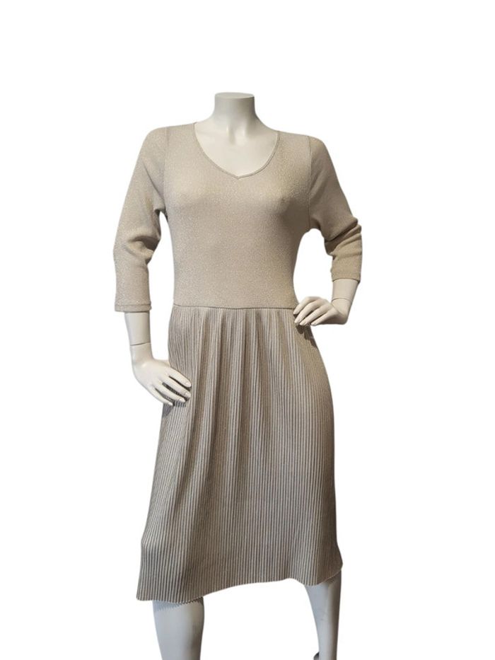 Robe longue beige scintillante Mango taille L