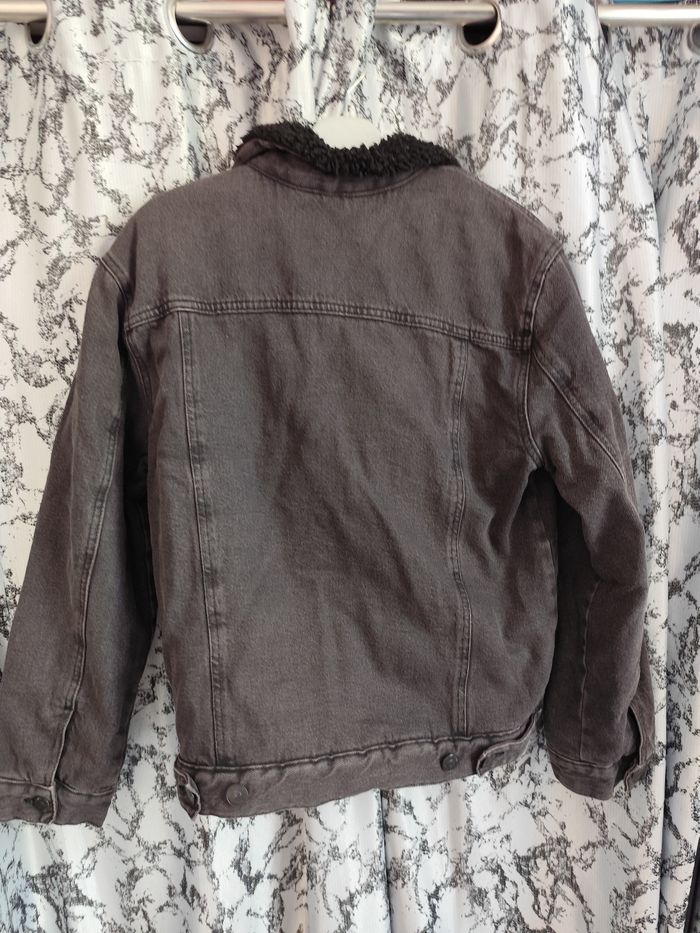 Veste noire en jean et doublure épaisse Homme taille S - photo numéro 9