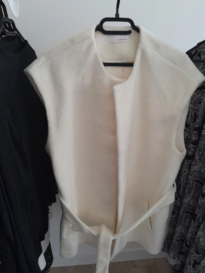 Gilet fourrure sans manches femme L - photo numéro 3