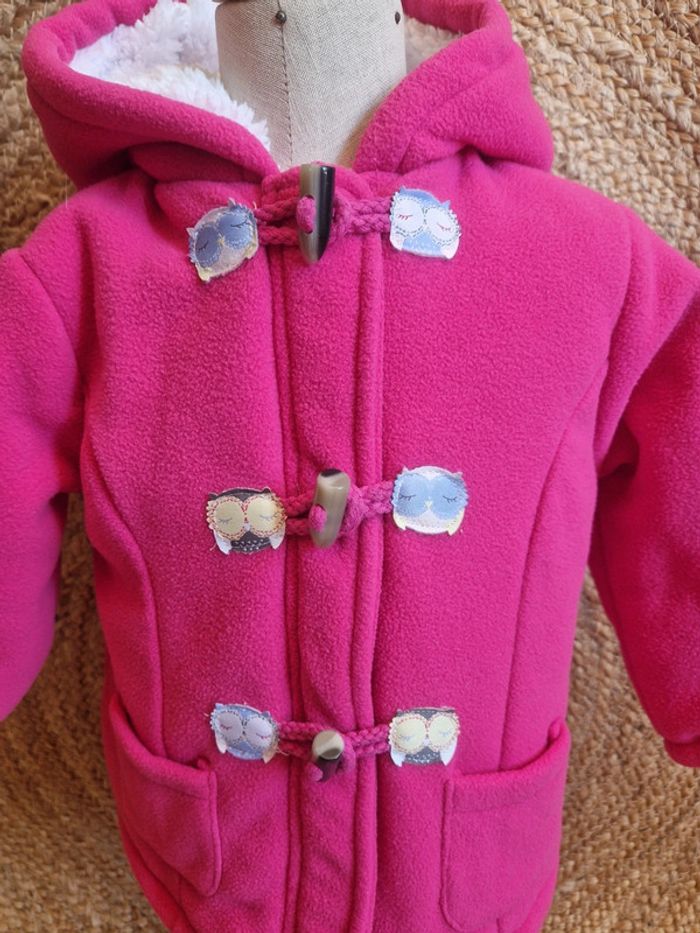 Jolie manteau rose fille babibou 12 mois - photo numéro 3