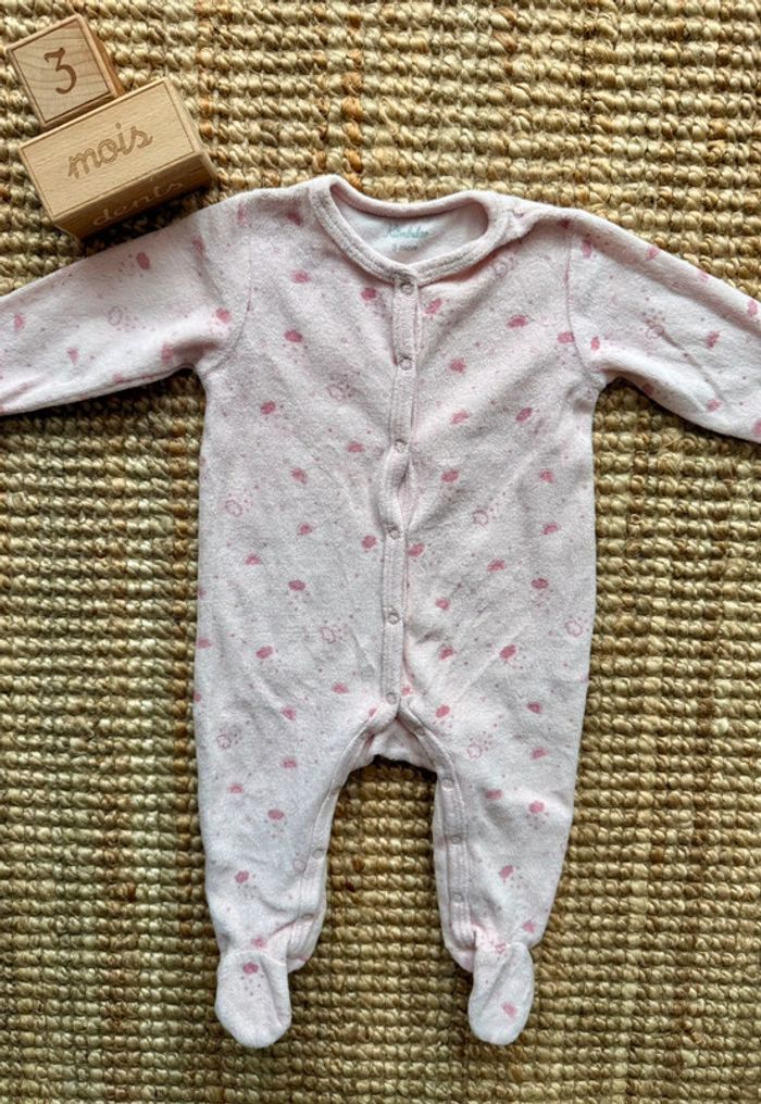 Pyjama velours Kimbaloo 3mois / 60cm