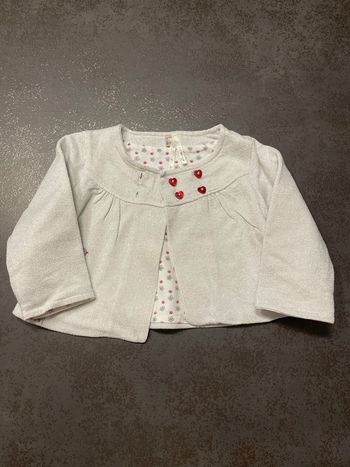 Gilet fille orchestra 9 mois, effet irisé /pailleté