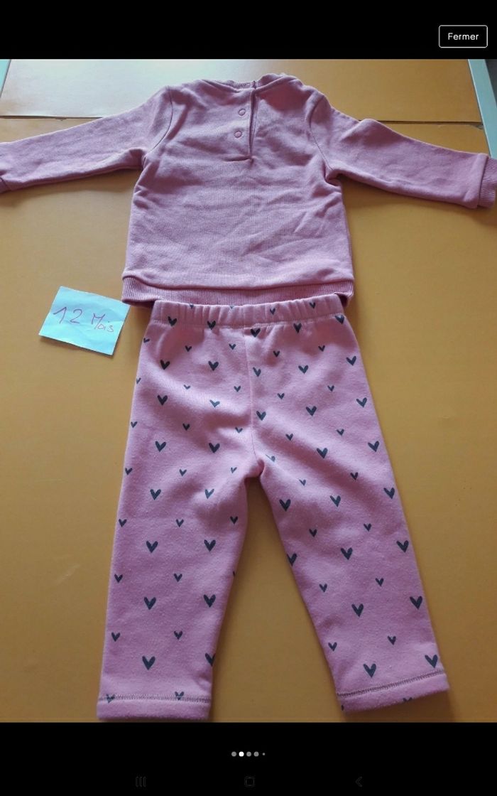 Ensemble fille douillet 12mois - photo numéro 2