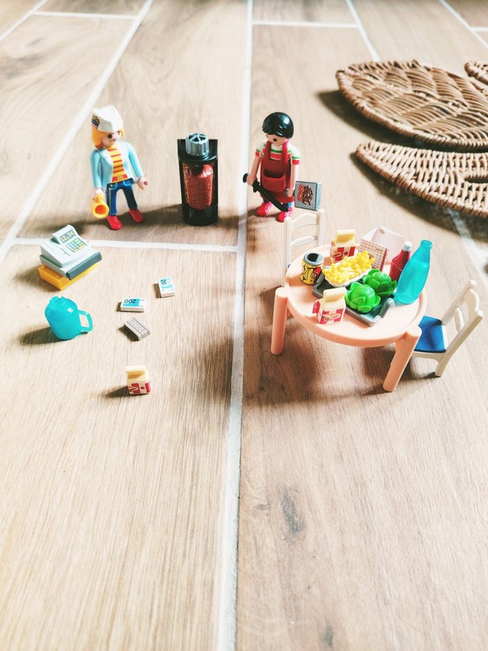 🍟Playmobil lot figurines personnages restaurant vendeurs kebab