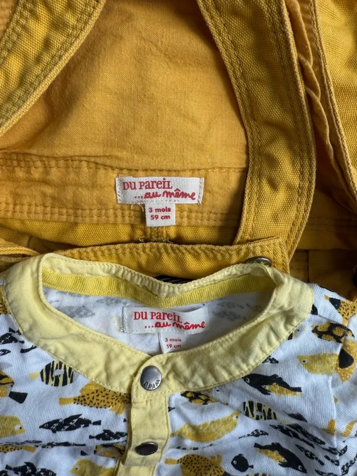 Ensemble du pareil au même dpam poisson jaune bébé garçon très bon état réduction lot t shirt - photo numéro 5
