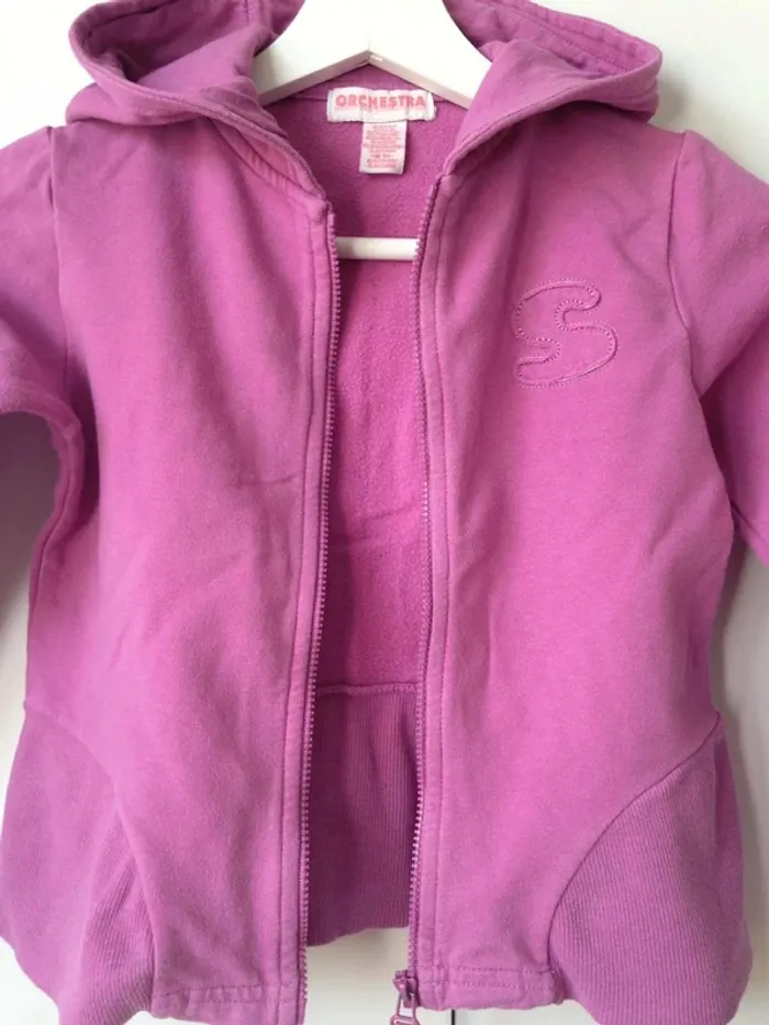Veste sweat zippé à capuche 5ans 110cm Orchestra - photo numéro 4