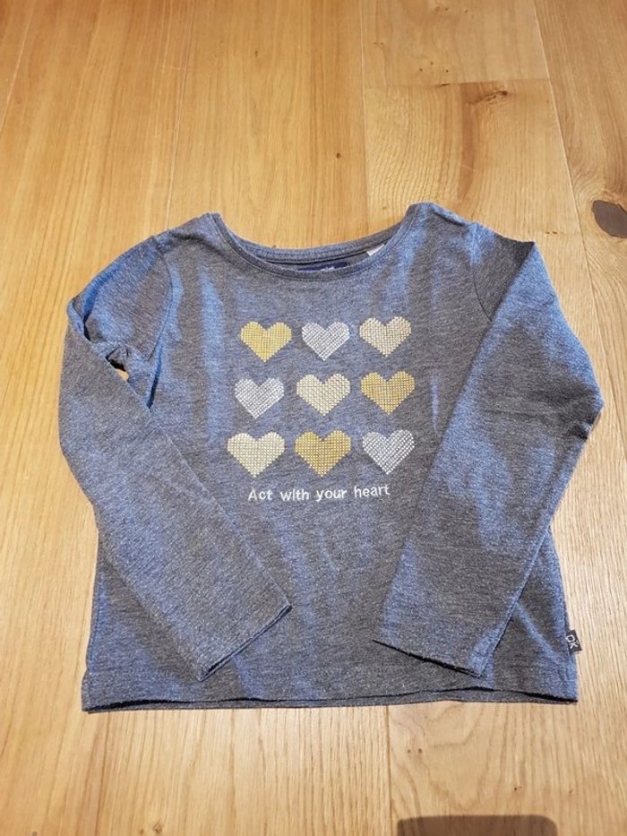 T-shirt manches longues fille 3 ans Okaidi - photo numéro 2