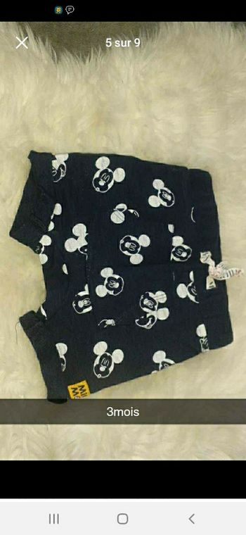 Short mickey 3 mois