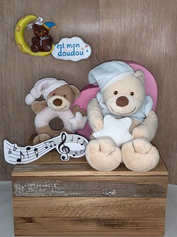 Doudou musical 🎶 ours et hochet bout’chou