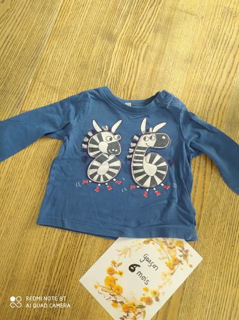 T-shirt manches longues 6 mois. Du pareil au même.