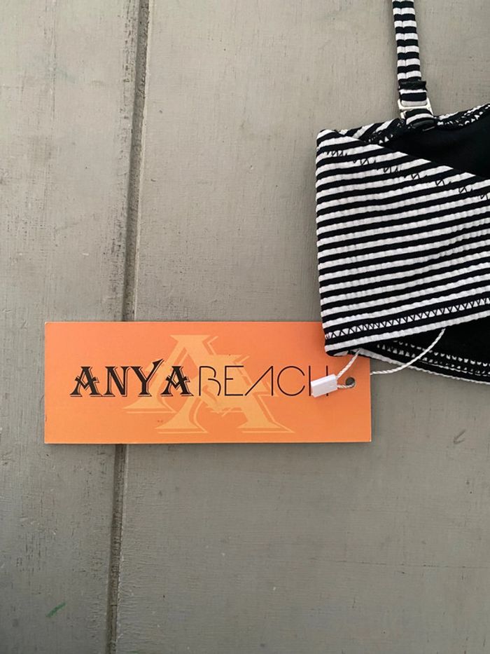 Maillot de bain Anya Beach 2 pièce taille 40 blanc et noir - photo numéro 9
