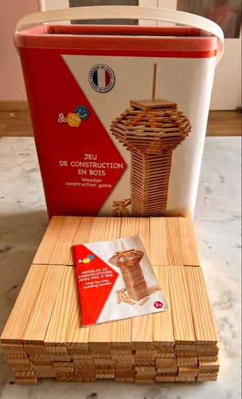 Jeu de construction en bois de 200 pièces  