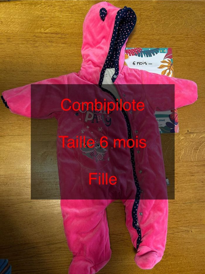 Combipilote fille - 1 pièce - 6 mois - photo numéro 2