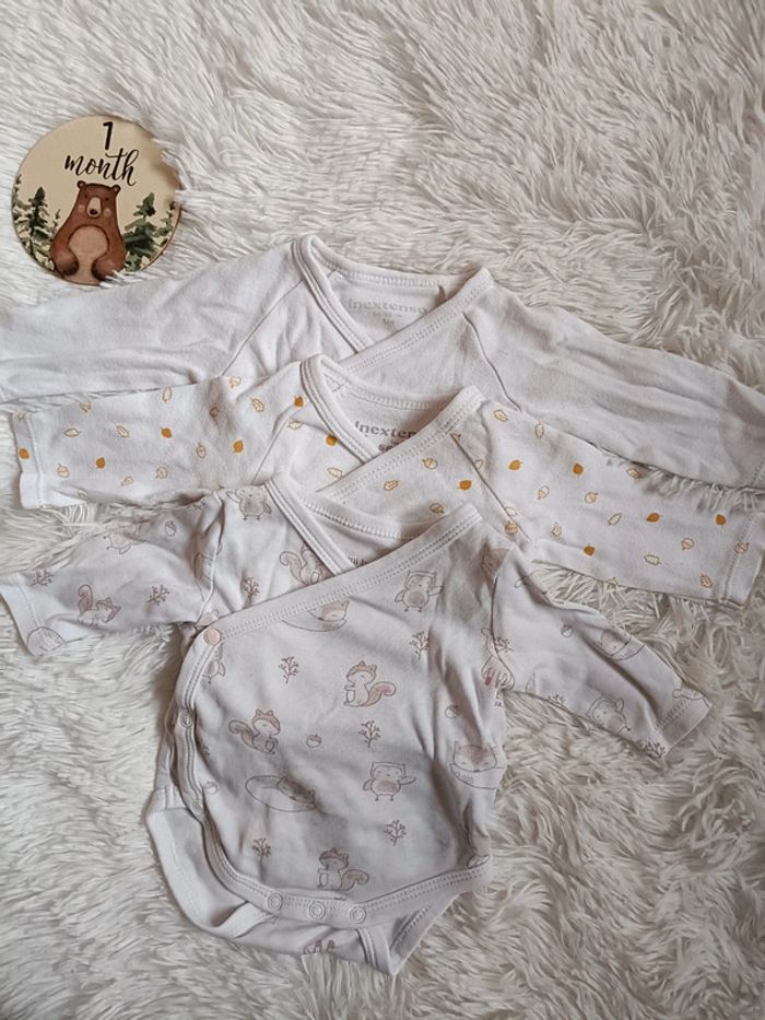 Lot de 3 bodys 1 mois