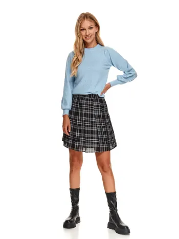 Mini-jupe Top Secret plissée femme à carreaux noir Taille M Neuf