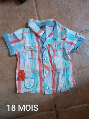 Chemise manche courte garçon 18 MOIS