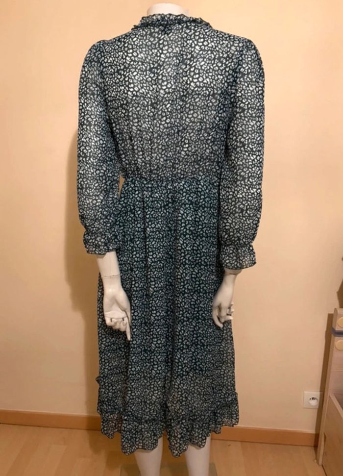 💚 Robe longue verte et blanche Shein Taille M 🤍 - photo numéro 3